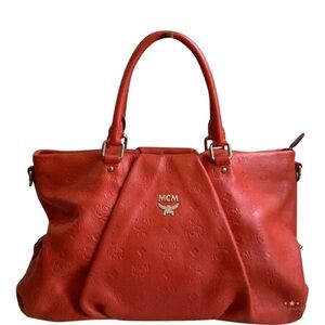 MCM 
Calfskin Ottomar Monogram Tote